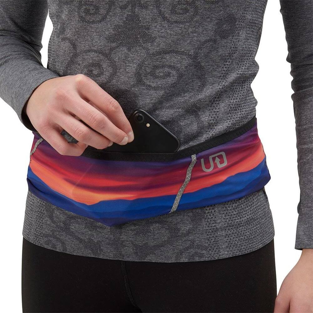 Ultimate Direction comfort belt waist storage for phone with key chain secure and full waist storage