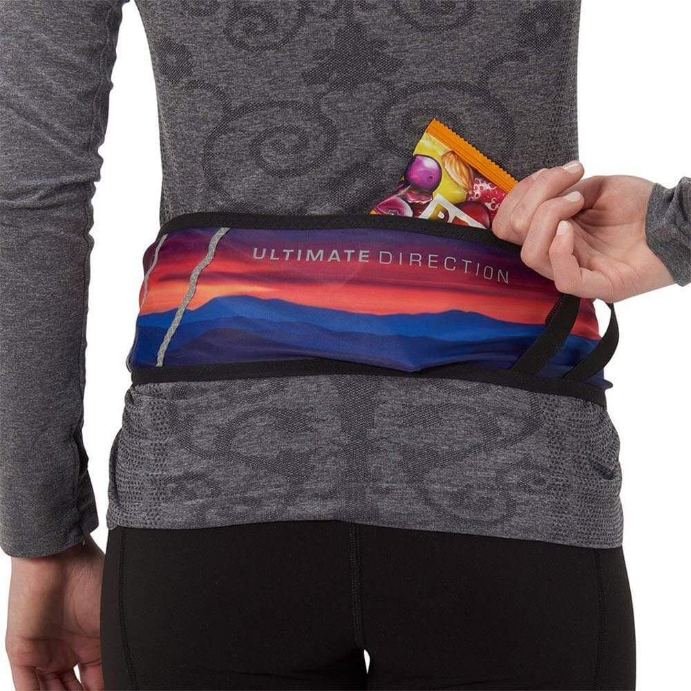 Ultimate Direction comfort belt waist storage for phone with key chain secure and full waist storage