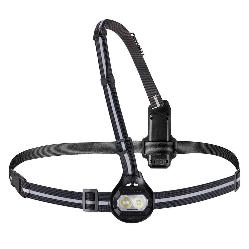 Lightweight Running Chest Light Fully Adjustable Fit and Beam Output 500 Lumens Front View