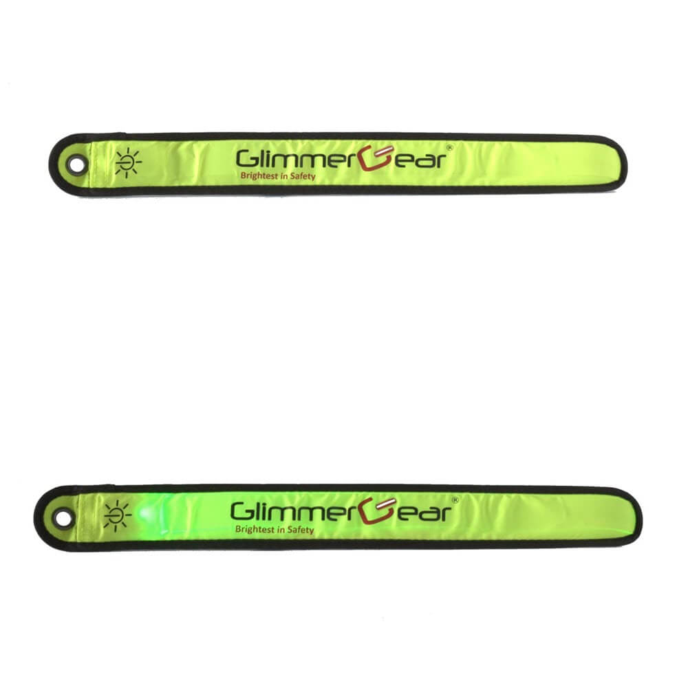 Glimmer Gear Light Up Safety Slap Band for Runners and Cyclists