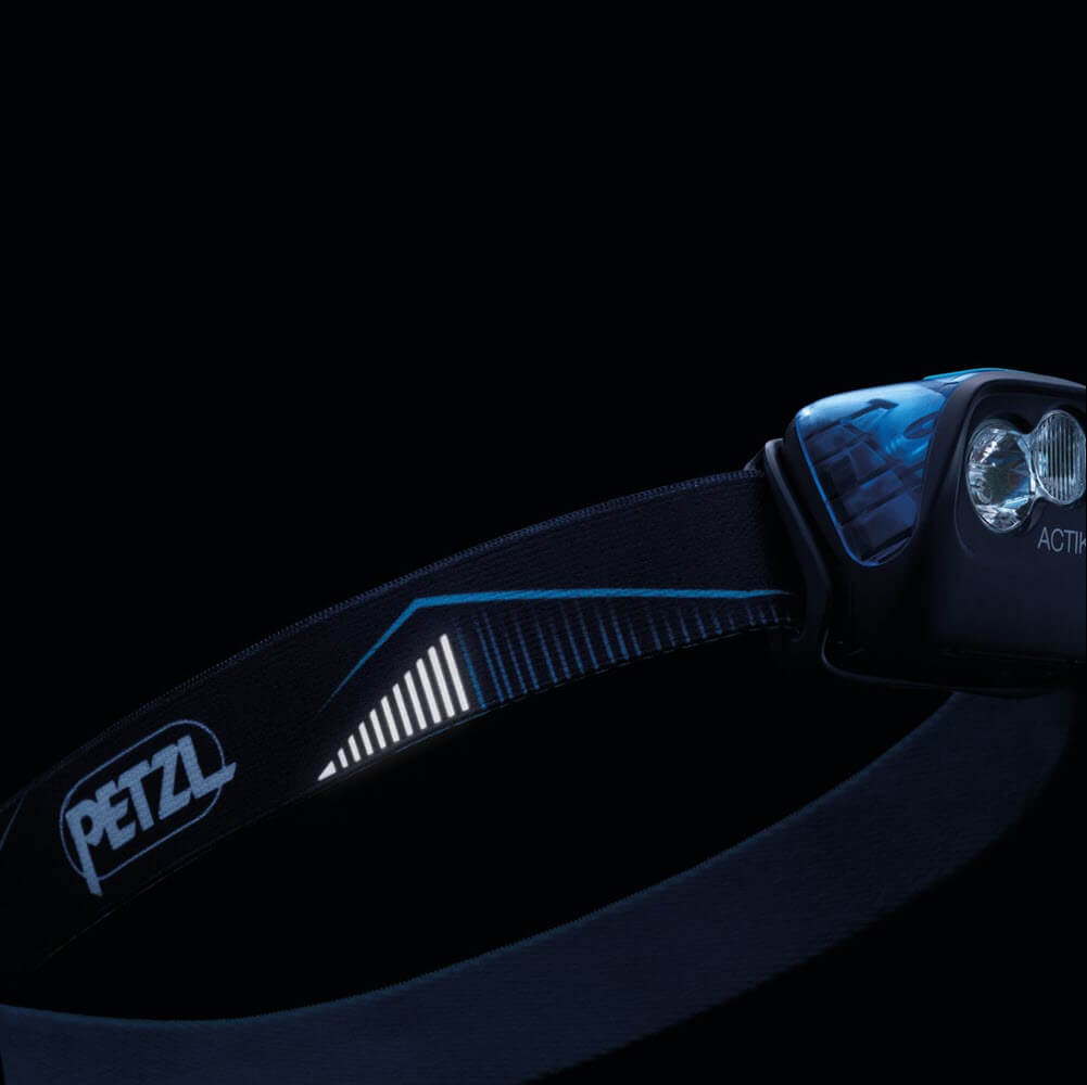 Petzl ACTIK Running Headlamp Dual Beam With Red and White Light Adjustable Band