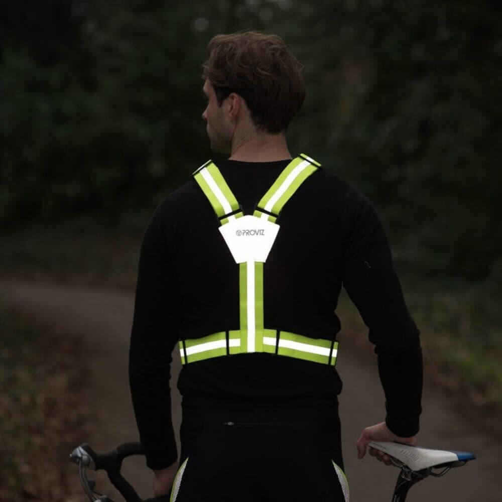 Proviz Classic Flexi Viz Adjustable High Visibility neon and fluorescent reflective running or cycling visibility belt vest