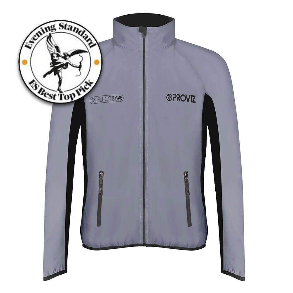 Proviz Mens REFLECT360  Fully Reflective Running Jacket. Breathable and reflecitve visibility