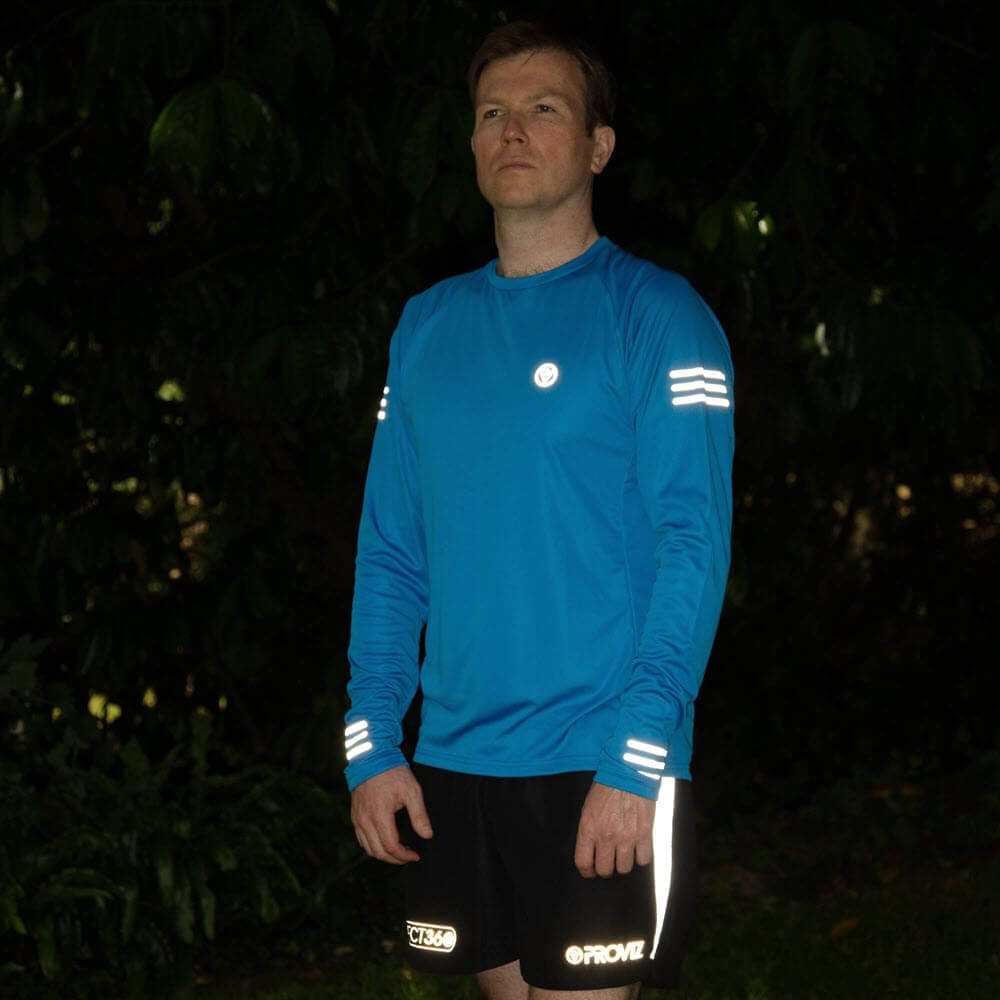 Proviz REFLECT360 mens long sleeve running top with reflective details moisture wicking, lightweight and breathable.