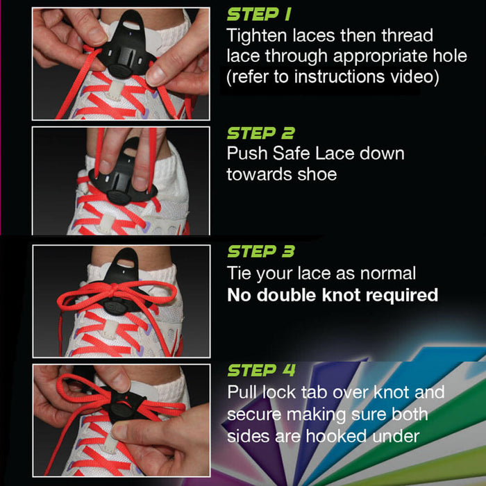 Safe Lace Lace Clips ActiveEquip Easy Way to Keep Your Shoelaces Tied
